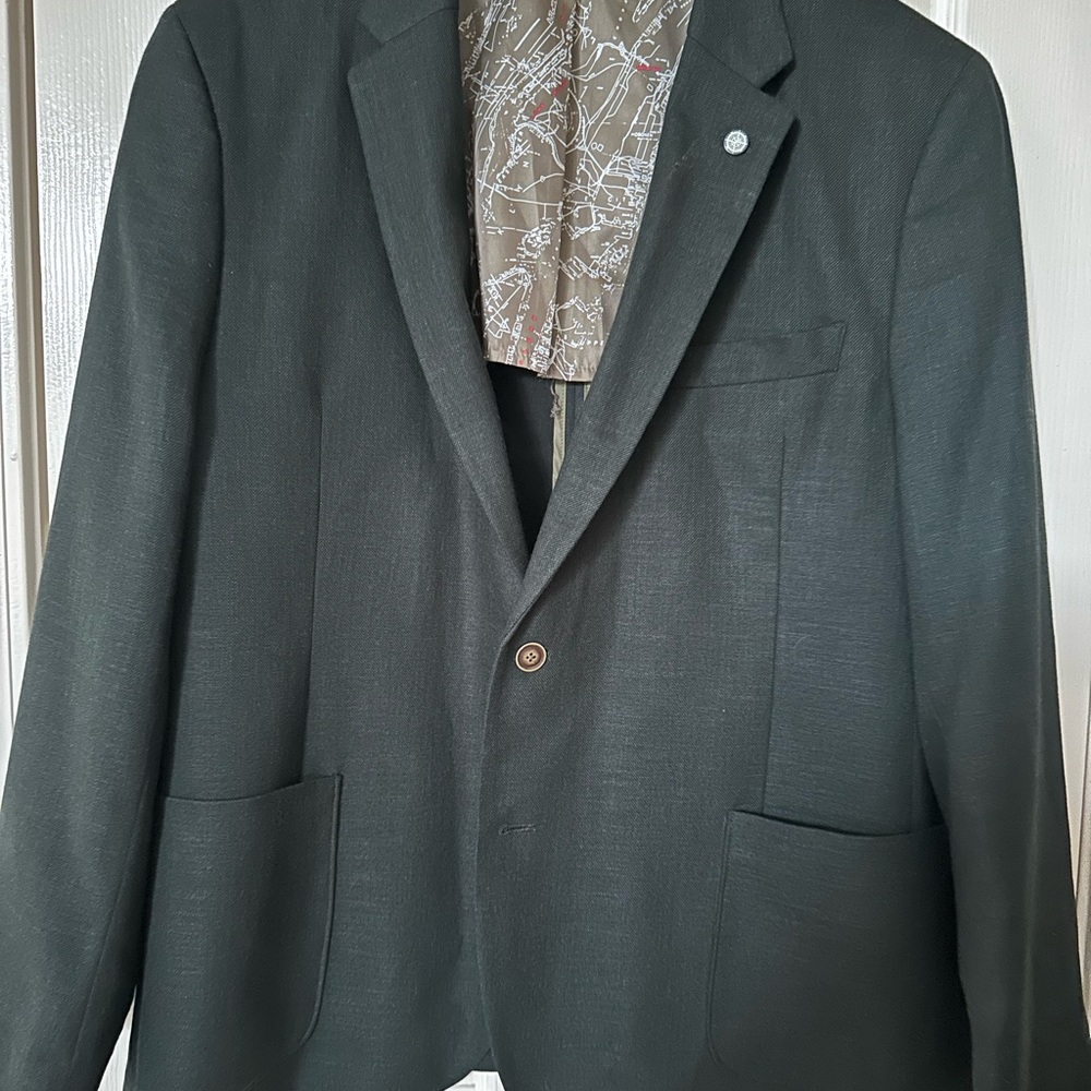 Nautica Olive Green Modern-Fit Active Stretch Sport Coat